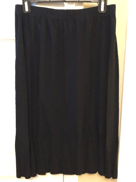 St John Santana Flute Black Pleated Skirt