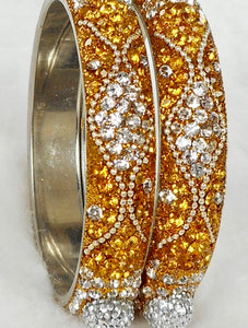 Gold Plated with zirconia Crystal Bangles