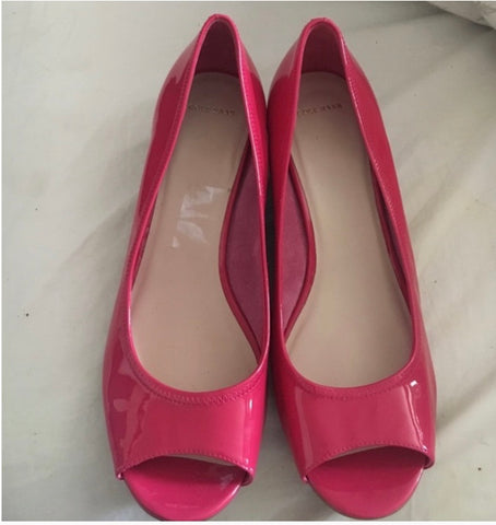 Cole Hann “Air Tali” Pink Patent Leather Wedge