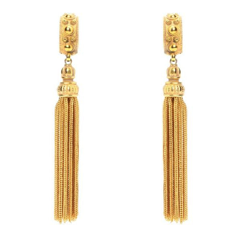 Ben Amun 24 Kt Classic Gold Tassel Earrings
