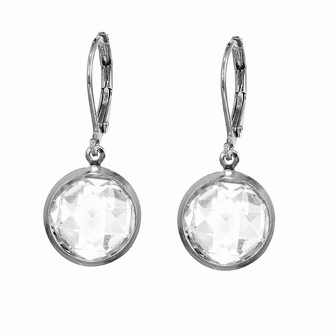 Silver white Zirconia Drop Stone Earrings