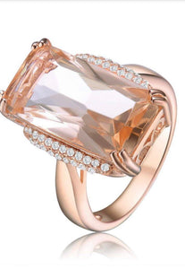 Rose Gold with Morganite Statement Ring