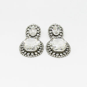 Silver Swarovski Crystals Earrings