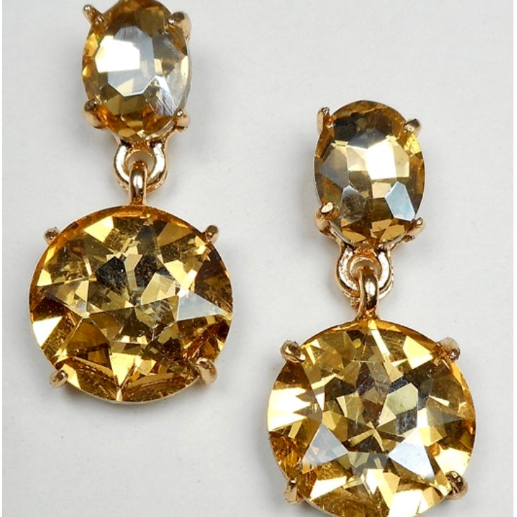 Canary Yellow Stone Earrings