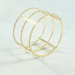 18 kt Gold Plated  Interspace Bangle