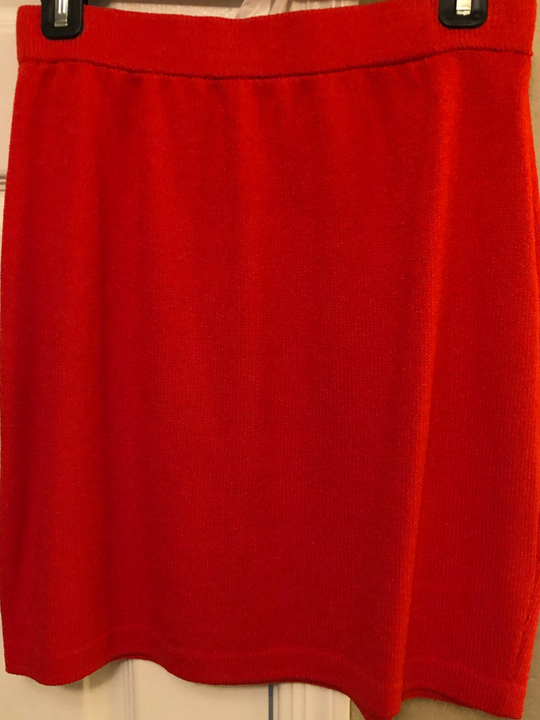 St John Red Santana Knit Skirt – MET Jewelry Collection