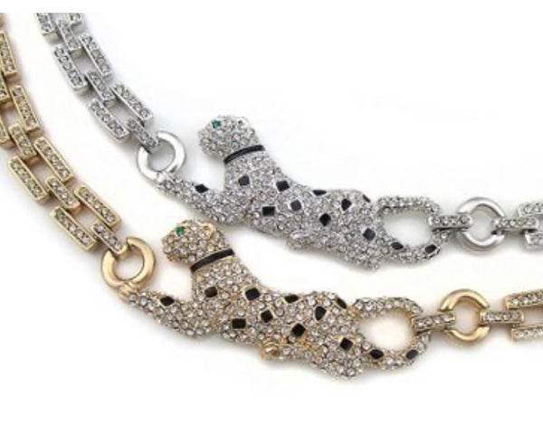 Leopard Crystal Pendant Necklace
